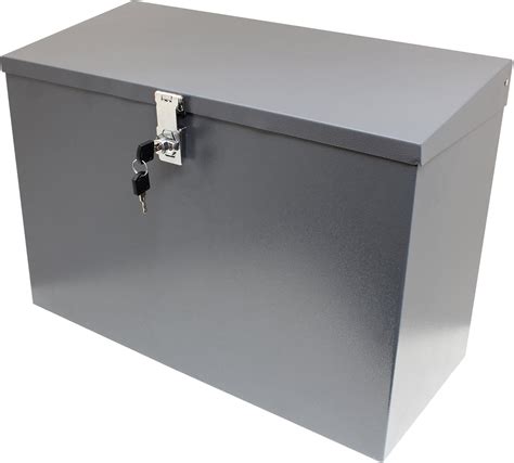 10 x10 x20 metal lidded lockable box|metal boxes for sale.